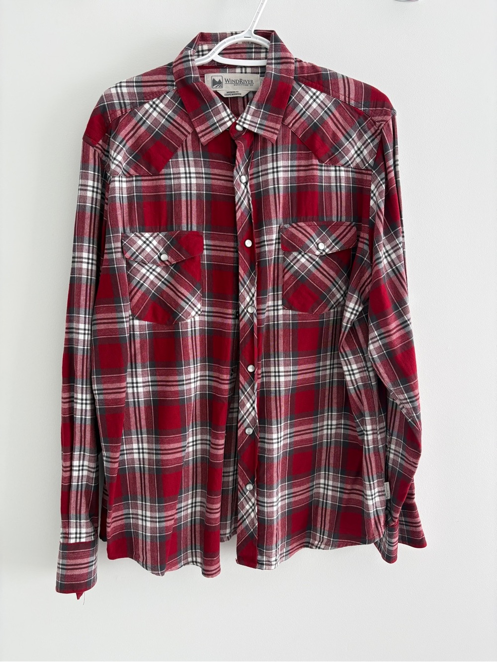 Windriver - Red Plaid Long-Sleeve Men's Shirt - Large